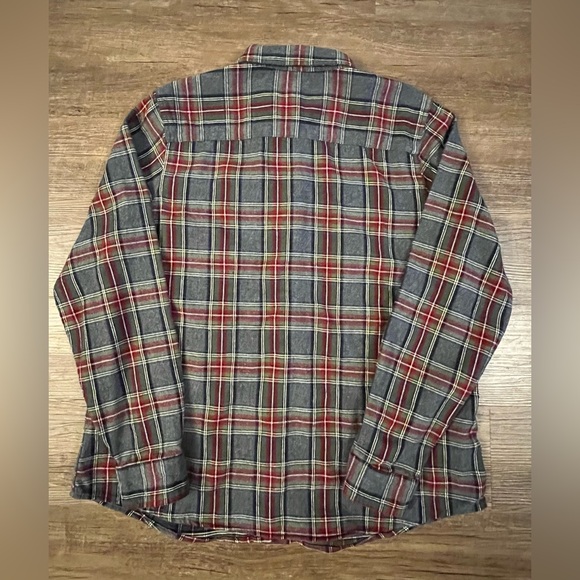 LL Bean Women's Top Scotch Plaid Flannel Shirt Relaxed Fit Large Button Up - Picture 2 of 7